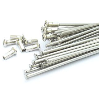 Stainless spokes SM 3,4mm NOT BENT with nipple M4/6,5/18