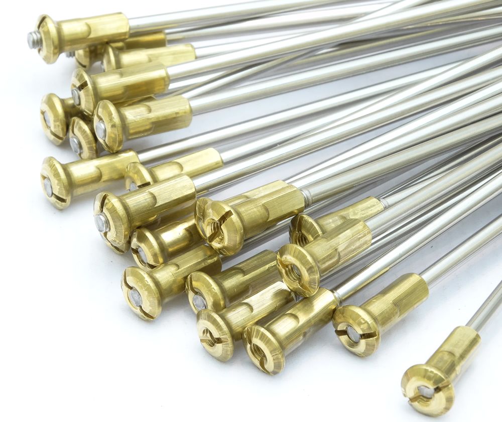 Stainless spokes SM 3,4mm 90deg. with nipple M4/6,5/18